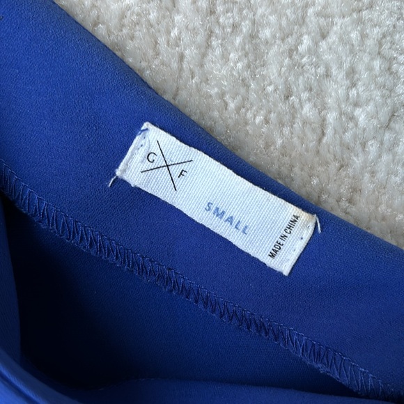 C/F Single sleeved, angled neckline, short cobalt blue dress. Size small. - Picture 2 of 2